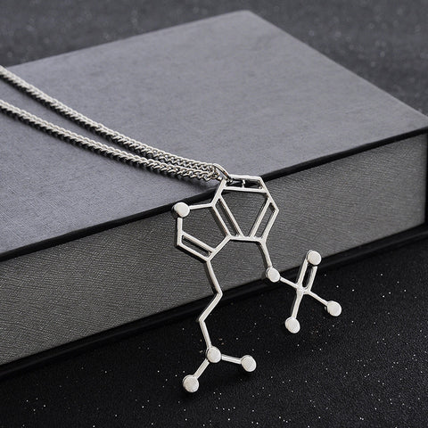 Magic Mushrooms Molecule Structure Necklace