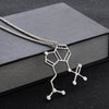 Image of Magic Mushrooms Molecule Structure Necklace