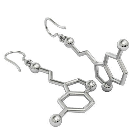 *Happy Hormone* Serotonin Molecule Structure Earrings