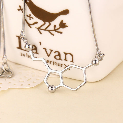 *Happy Hormone* Serotonin Molecule Structure Necklace