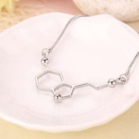 *Happy Hormone* Serotonin Molecule Structure Necklace