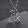 Image of Magic Mushrooms Molecule Structure Necklace