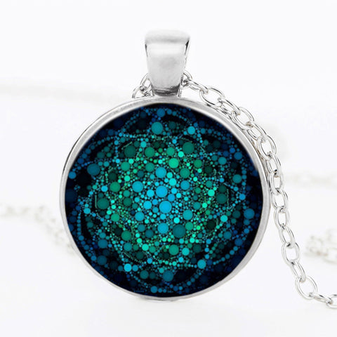 2017 New Flower of Life Necklace Om Yoga Chakra Pendant Mandala Necklace Fashion Glass Dome Sacred Geometry Women Jewelry NG05