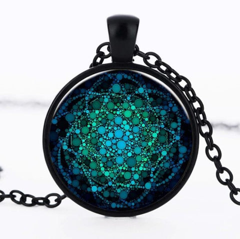 2017 New Flower of Life Necklace Om Yoga Chakra Pendant Mandala Necklace Fashion Glass Dome Sacred Geometry Women Jewelry NG05