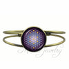 Image of Flower of Life Open Cuff Bangle