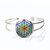 Image of Flower of Life Open Cuff Bangle