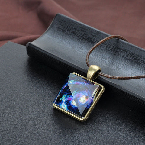 *NEW* Glowing Crystal Pyramid Pendant Necklace