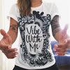 Image of CDJLFH Summer Vibe With Me Print Punk Rock Graphic Tees White Designer 3D T shirt Clothing Women European Fashion T-shirt 2017