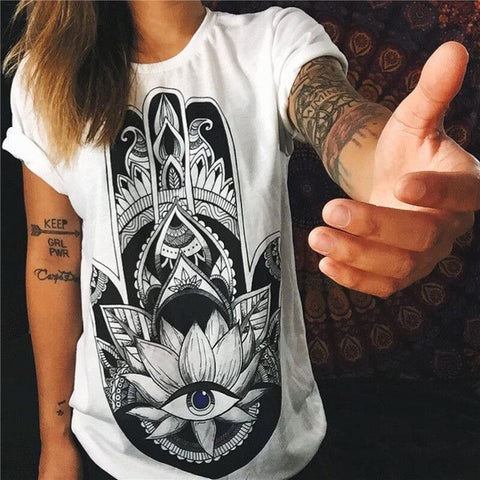 CDJLFH Summer Vibe With Me Print Punk Rock Graphic Tees White Designer 3D T shirt Clothing Women European Fashion T-shirt 2017