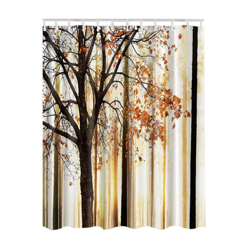 Home Art Paintings Pictures 3D Pattern Shower Curtain Bathroom Waterproof Fabric Lake House Nature Country Rustic