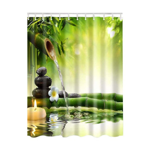 Home Art Paintings Pictures 3D Pattern Shower Curtain Bathroom Waterproof Fabric Lake House Nature Country Rustic