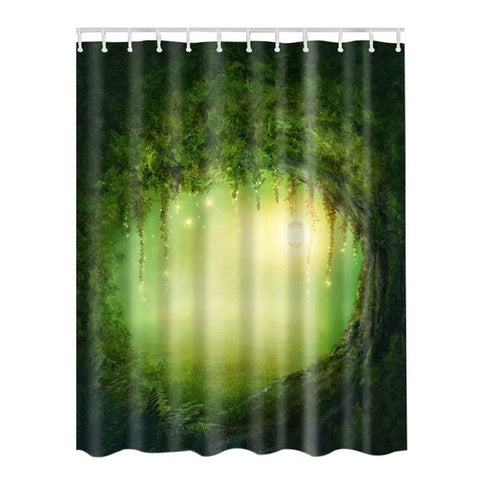 Home Art Paintings Pictures 3D Pattern Shower Curtain Bathroom Waterproof Fabric Lake House Nature Country Rustic