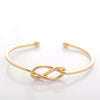 Image of Miss Zoe Simple Twisted Knots Bangle Circlet Gold Silver Wristband bijoux pulseras Opening Adjustable Bracelet Women Jewelry