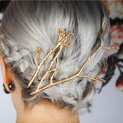 *Earth Child Tree Branches* Summer Hairpins