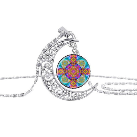 Flower of Life Moon Child Necklace