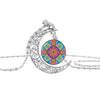 Image of Flower of Life Moon Child Necklace