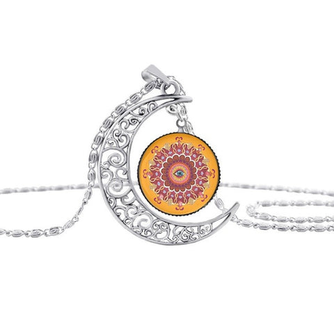 Flower of Life Moon Child Necklace