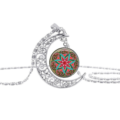 Flower of Life Moon Child Necklace