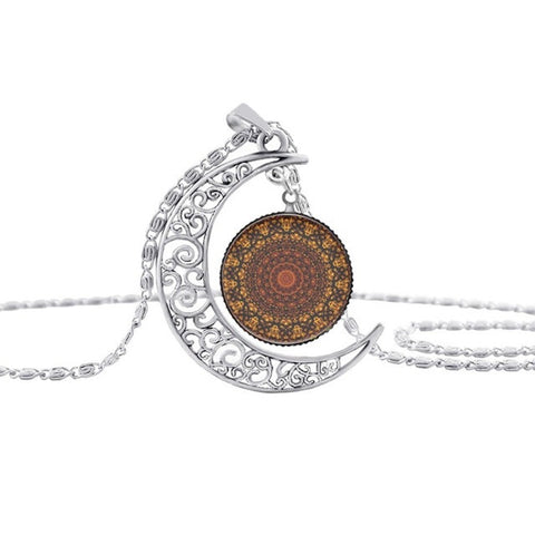 Flower of Life Moon Child Necklace