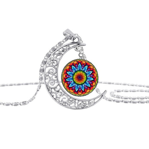 Flower of Life Moon Child Necklace