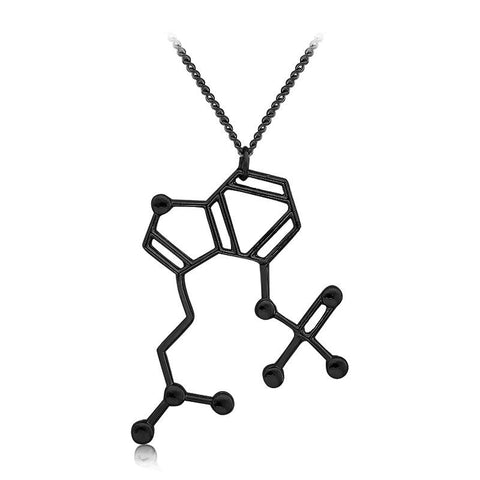 Magic Mushrooms Molecule Structure Necklace