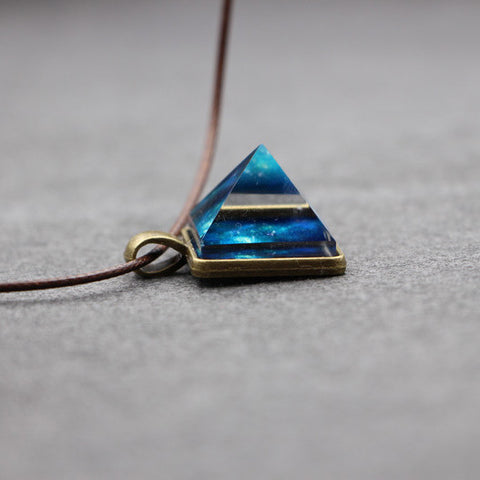 *NEW* Glowing Crystal Pyramid Pendant Necklace